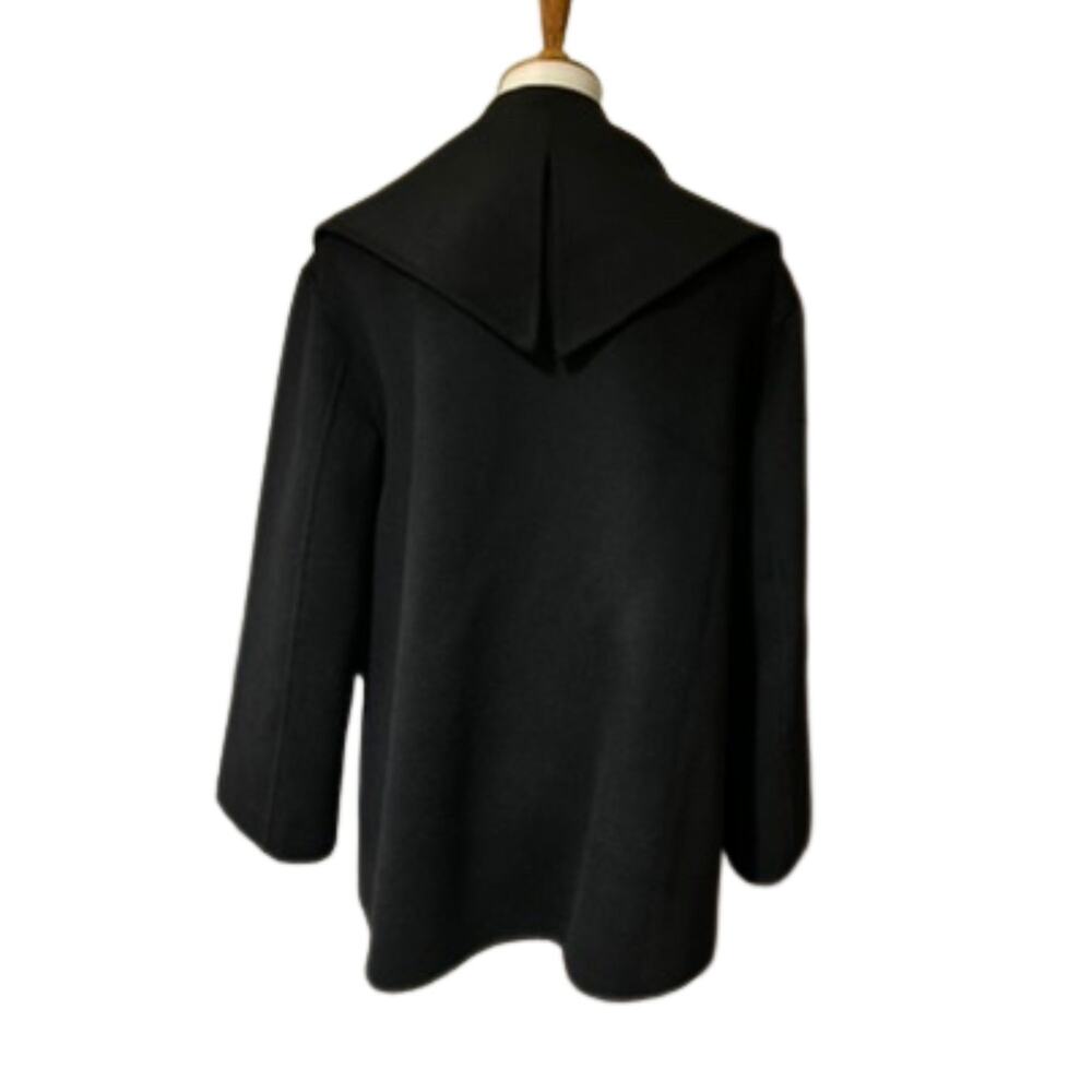 NAP Black Wool Coat Size Small - Picture 2 of 8
